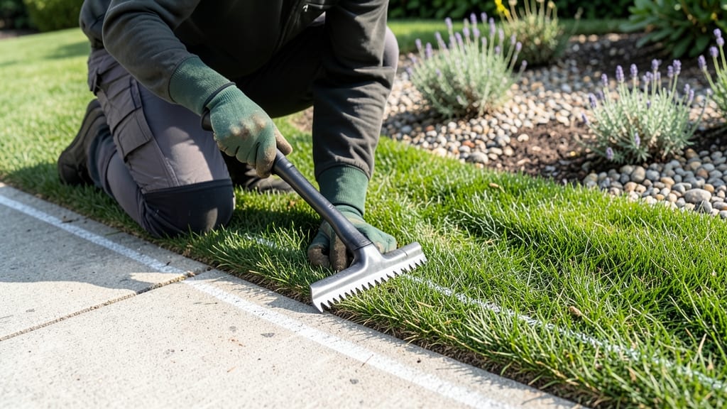 Manual Lawn Edger Use: Straight-Lined Precision for Crisp Garden Borders