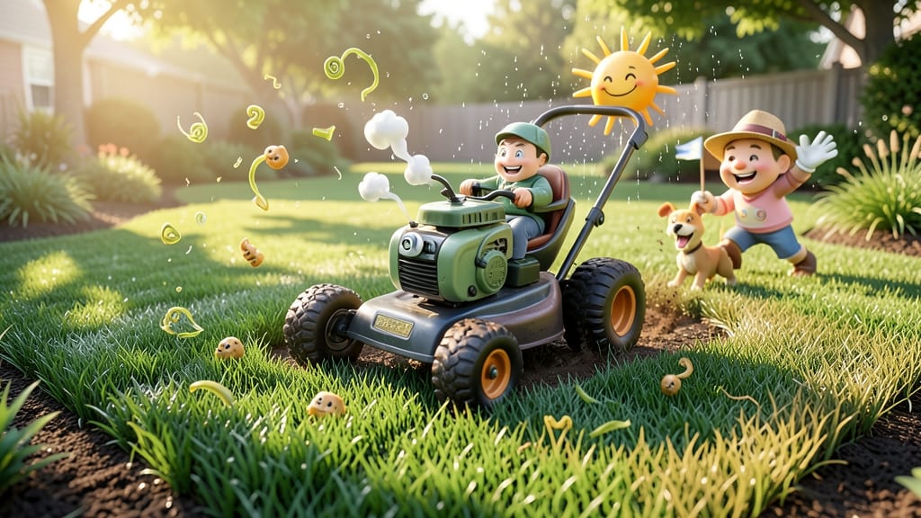 Lawn Mowing Pictures Cartoons: Funny Visuals and Step-by-Step Comic Guides